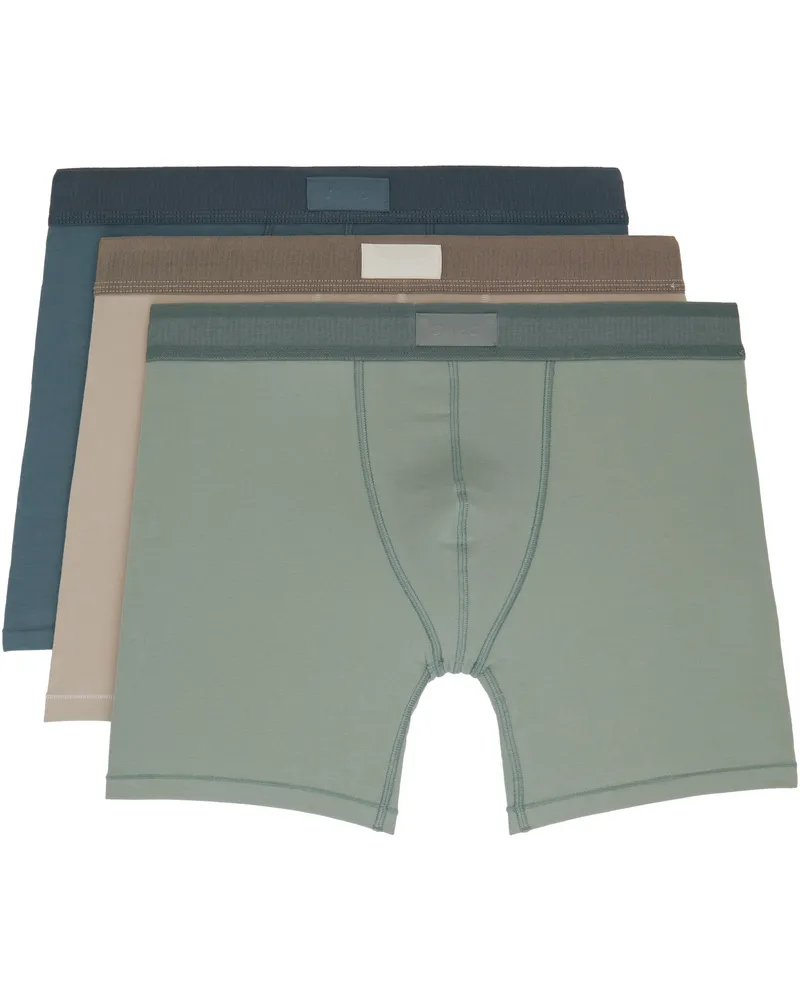 SKIMS Three-Pack Multicolor SKIMS Cotton 5 Boxer Briefs Stone