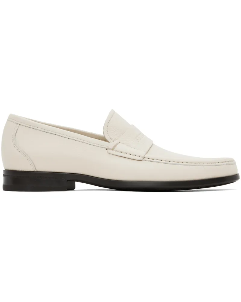 Ferragamo Off-White Signature Loafers Mascarpone