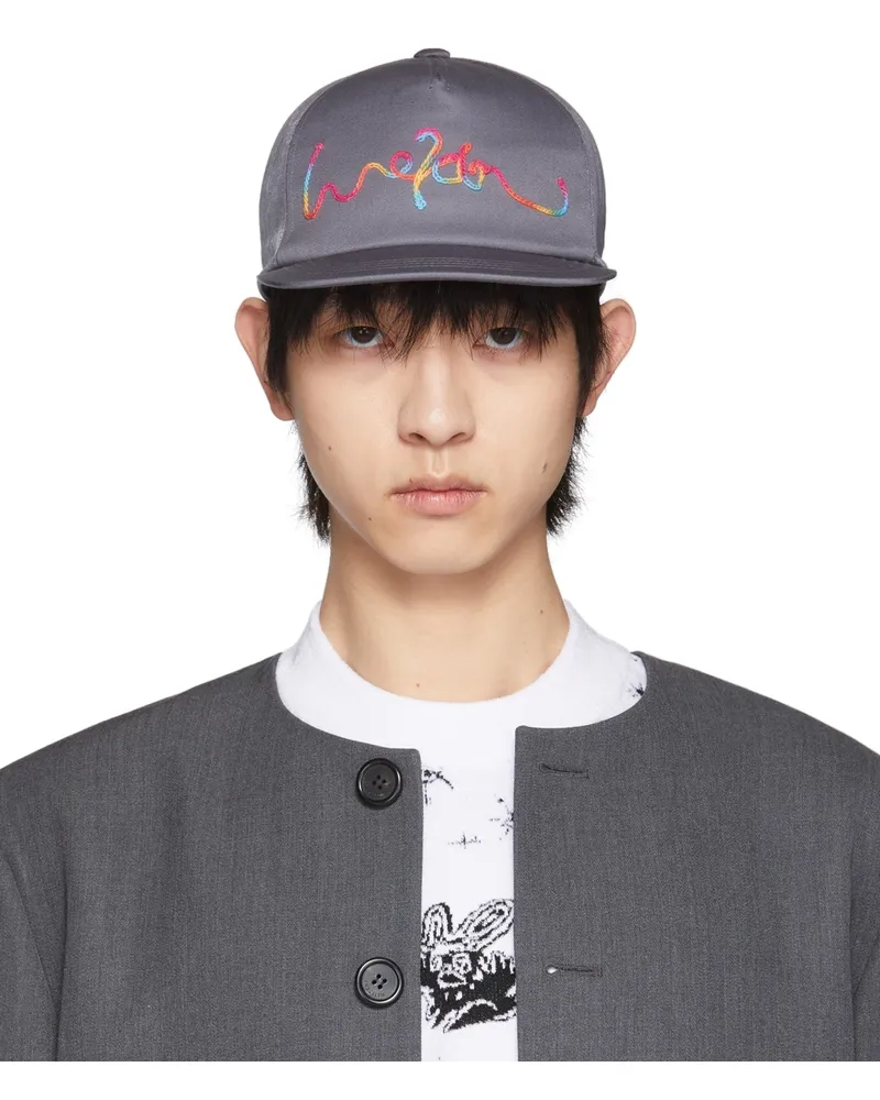 WE 11 DONE Grey Mesh Logo Embroidery Cap Grey