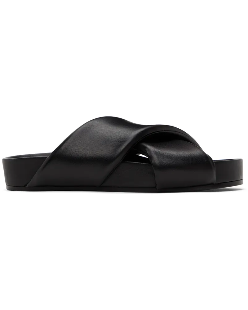 Jil Sander Black Padded Slides 001