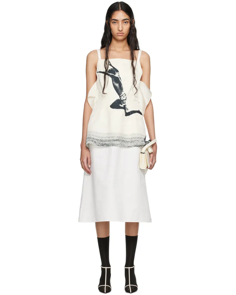 Jil Sander Off-White Graphic Midi Dress 190