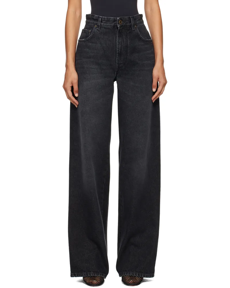 Jean Paul Gaultier Black 'The Body Marinière' Jeans 060100-vintageblack