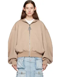 ATTICO Beige Hooded Bomber Jacket Beige