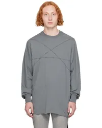 DRKSHDW by Rick Owens Gray Porterville Jumbo Penta Seams Long Sleeve T-Shirt Stone