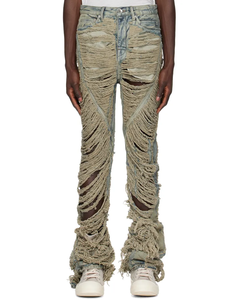 DRKSHDW by Rick Owens Blue Bias Jeans 46