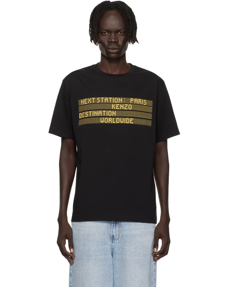 Kenzo Black Kenzo Paris 'KENZO City' T-shirt Black