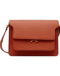 Marni Red Saffiano Leather Medium Trunk Bag Z683r