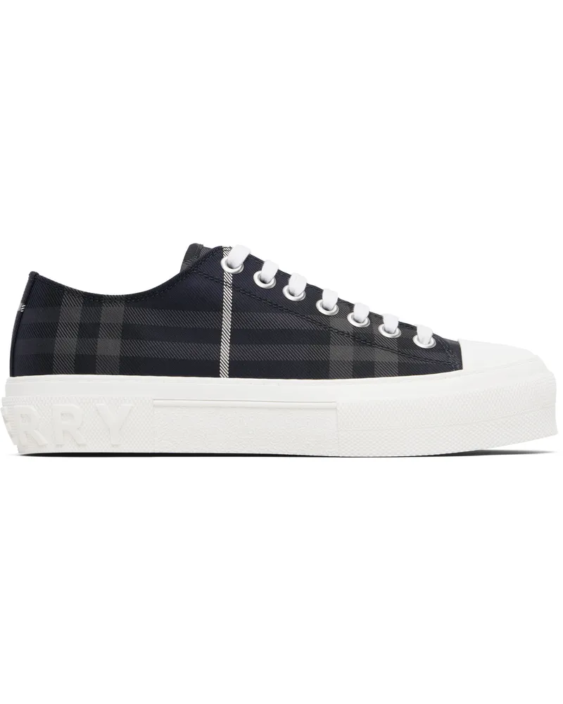 Burberry Navy Check Sneakers Storm