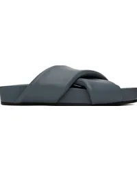 Jil Sander Blue Padded Sandals Cadet