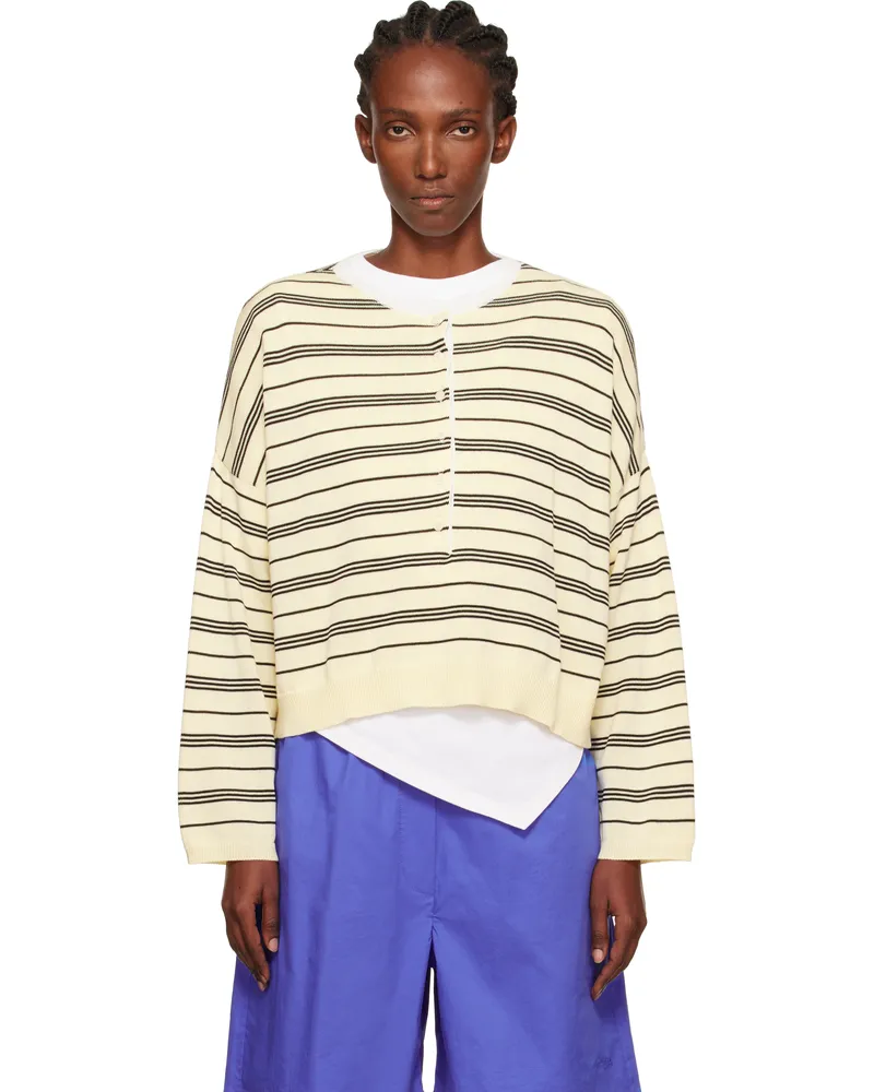 CORDERA Off-White Organic Cotton Polo Striped