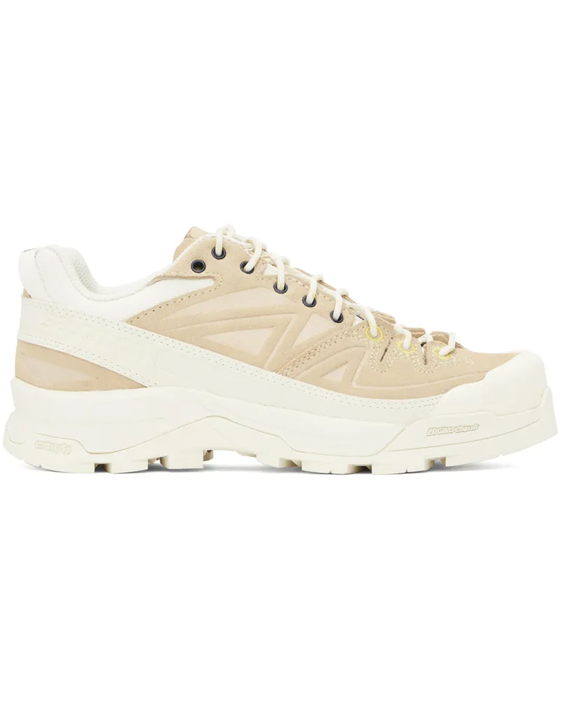 Salomon Beige X-Alp Leather Sneakers Vanilla