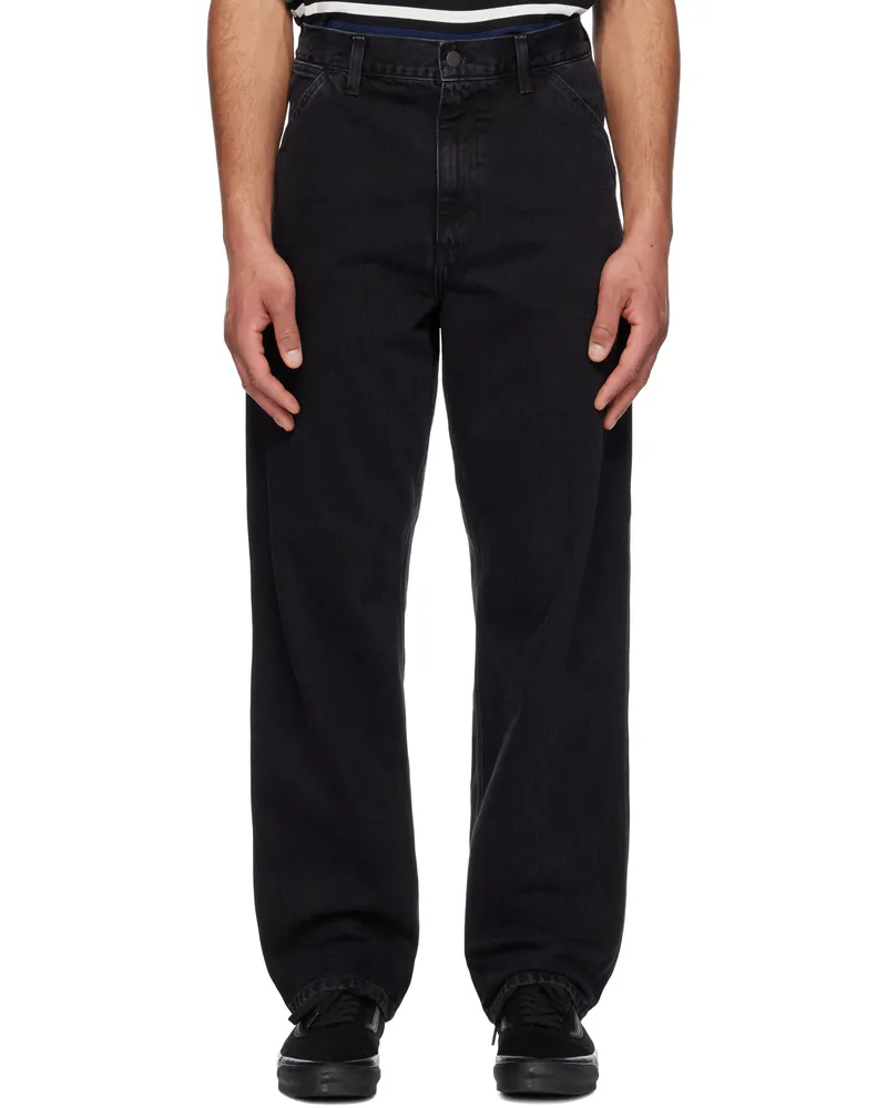 Carhartt WIP Black Single Knee Jeans 8906