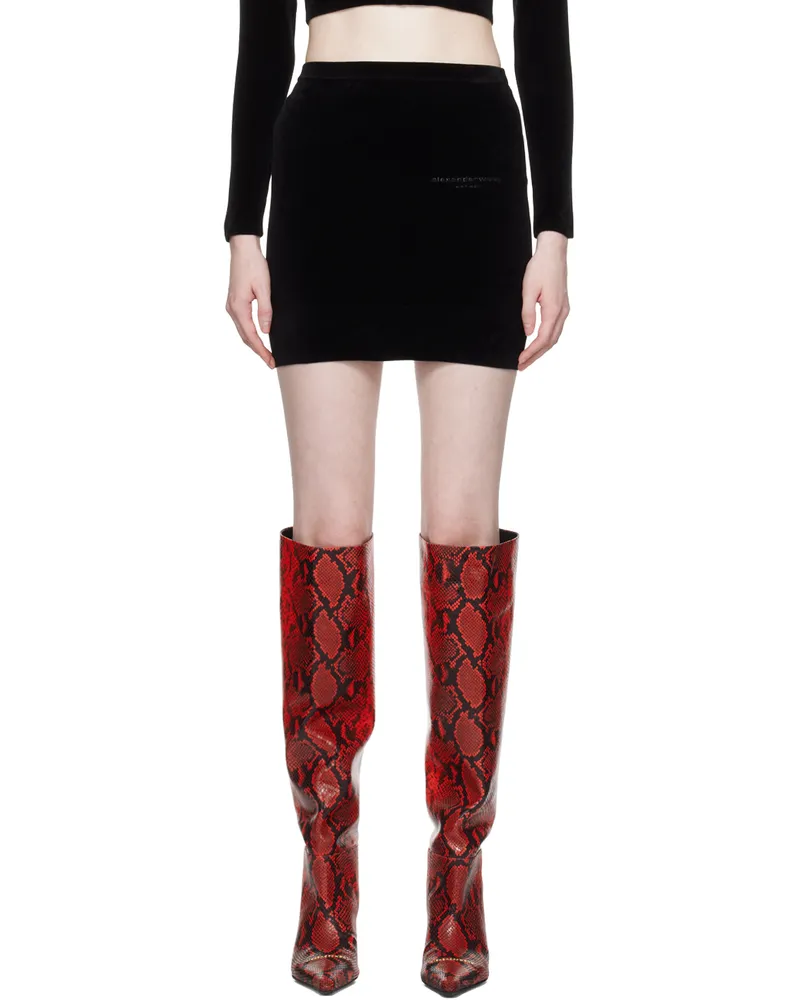 Alexander Wang Black Bonded Miniskirt 001