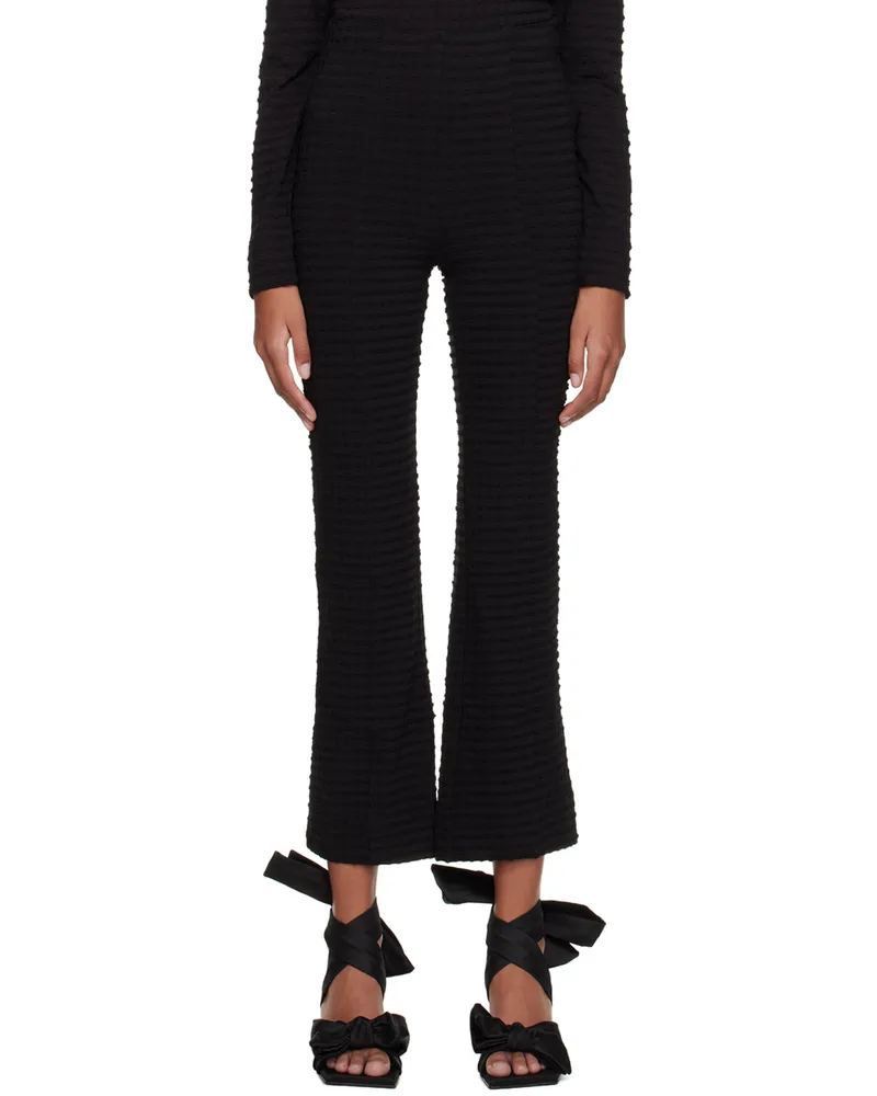 Ganni Black Cropped Trousers 099