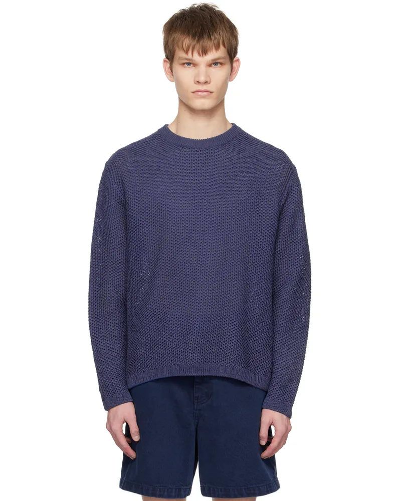 SOLID HOMME Navy Ribbed Sweater 519n