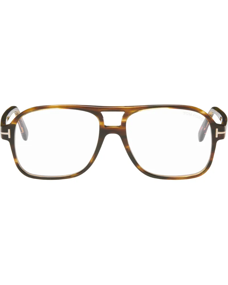 Tom Ford Brown Navigator Glasses 055