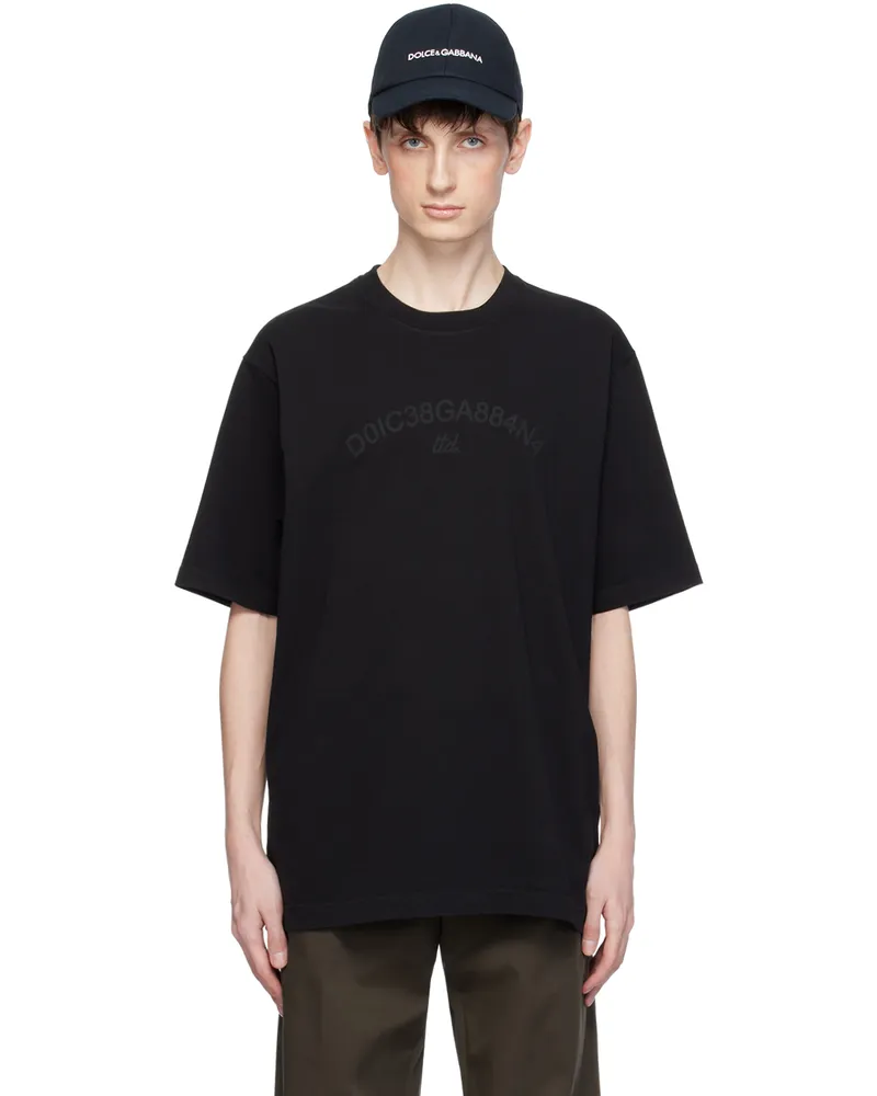 Dolce & Gabbana Black Print T-Shirt Nero