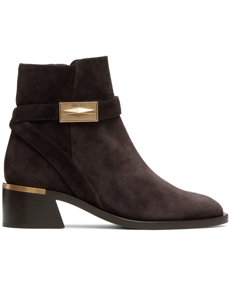 Jimmy Choo Brown Diantha 45 Boots Coffee