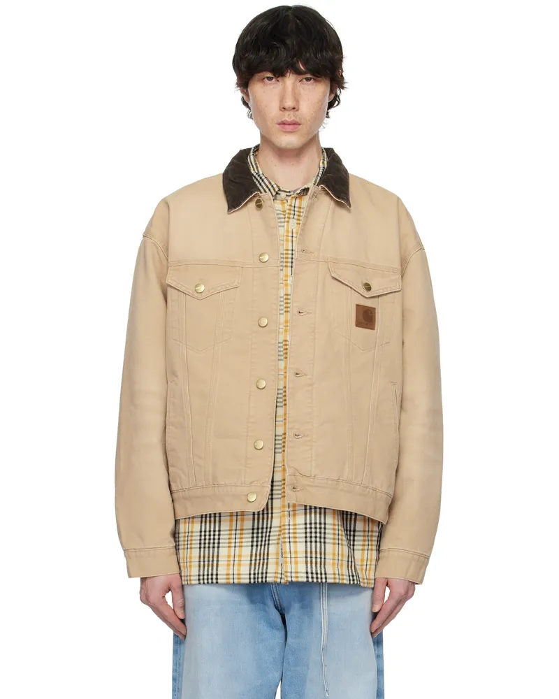 Carhartt WIP Tan Dayton Trucker Jacket 2n24o