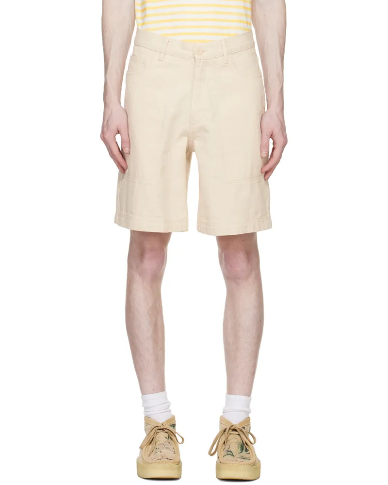A.P.C. Beige Gilberto Denim Shorts Aad
