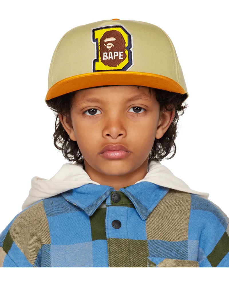 BAPE Kids Beige Patched Cap Beige
