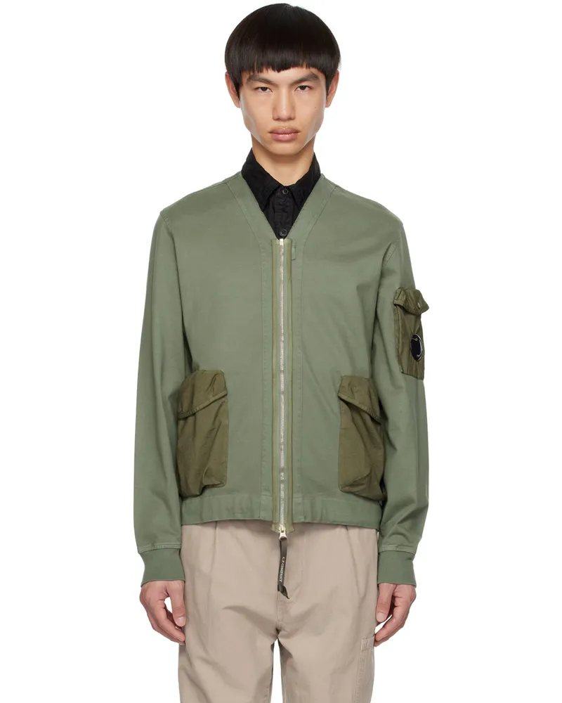 C.P. Company Khaki Zip Sweatshirt 648