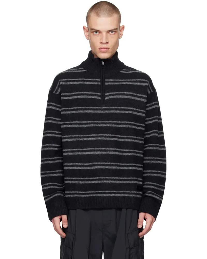 JUUN.J Navy & Gray Stripe Sweater Navy