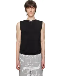 Y/PROJECT Black V-Neck Tank Top Black