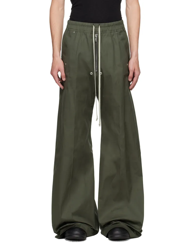 Rick Owens Khaki Concordians Wide Bela Trousers 25
