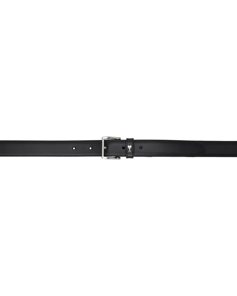 AMI Paris Black Leather Paris Paris Belt 0014