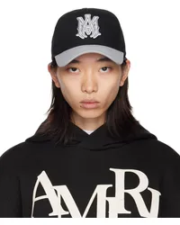 Amiri Black & Gray 'MA' Canvas Cap Black