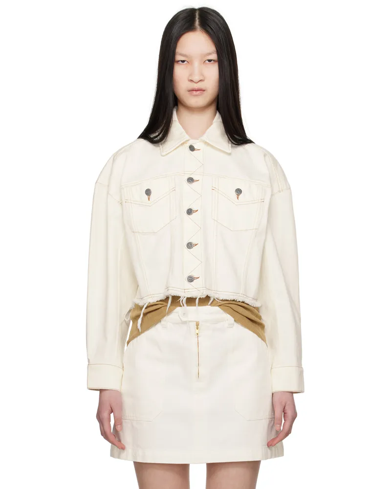 A.P.C. Off-White Natacha Ramsay-Levi Edition Sainters Denim Jacket Aad