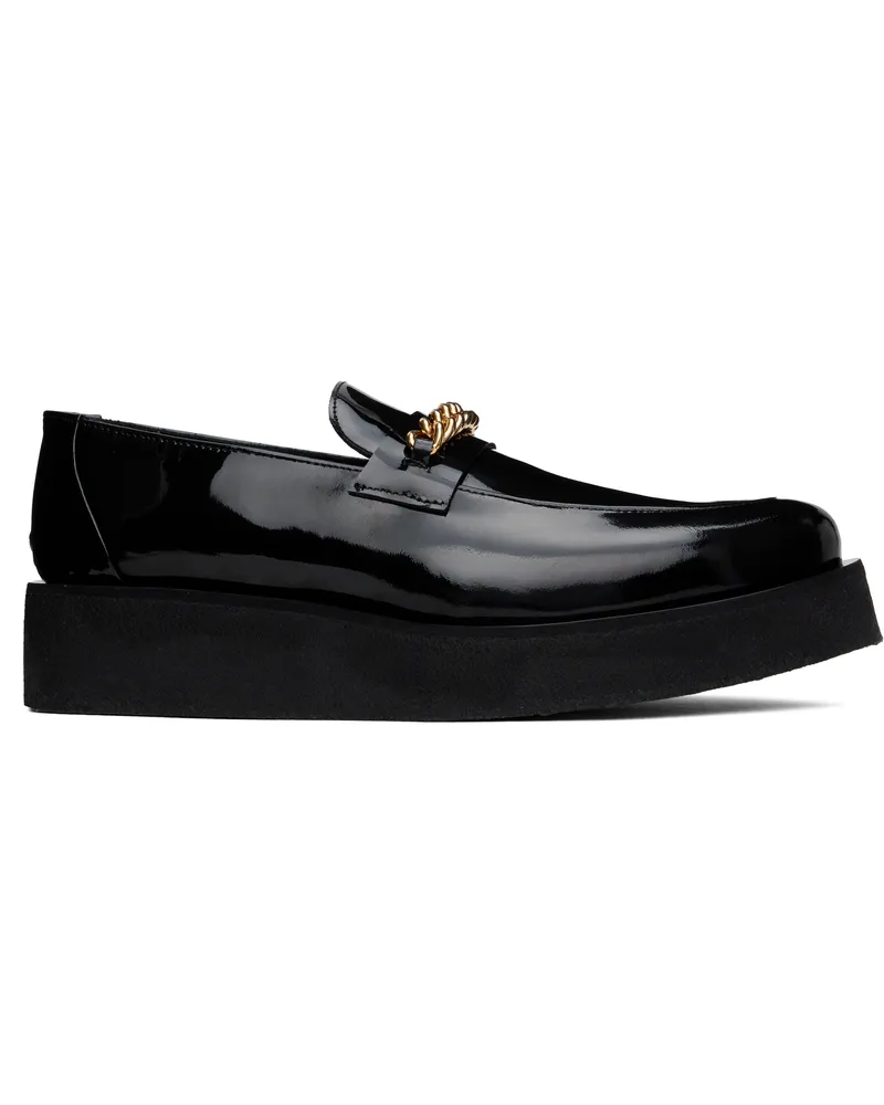 Ernest W. Baker Black Chain Creeper Loafers Black