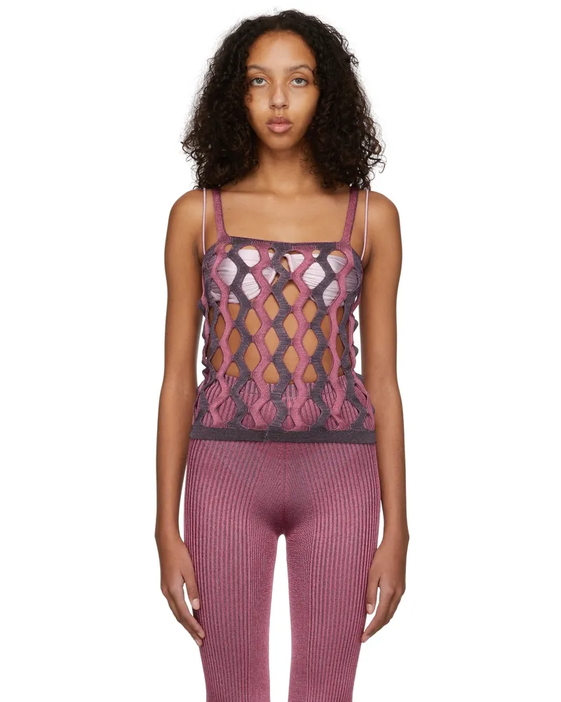 Isa Boulder Purple & Pink Nest Tank Top Magenta