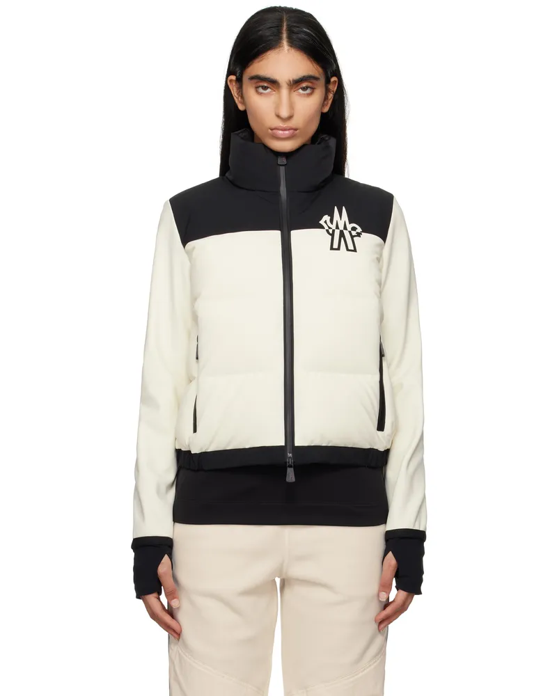 Moncler Off-White & Black Maglia Down Jacket 04a