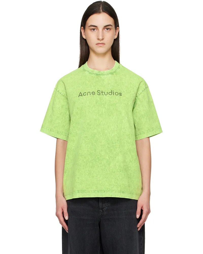 Acne Studios Green Logo T-shirt Bcd