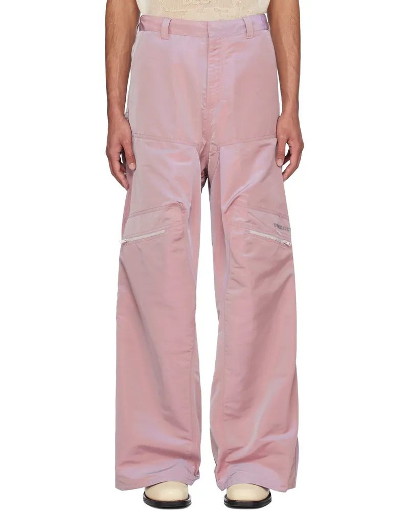 Y/PROJECT Purple Gathered Trousers Iridescent