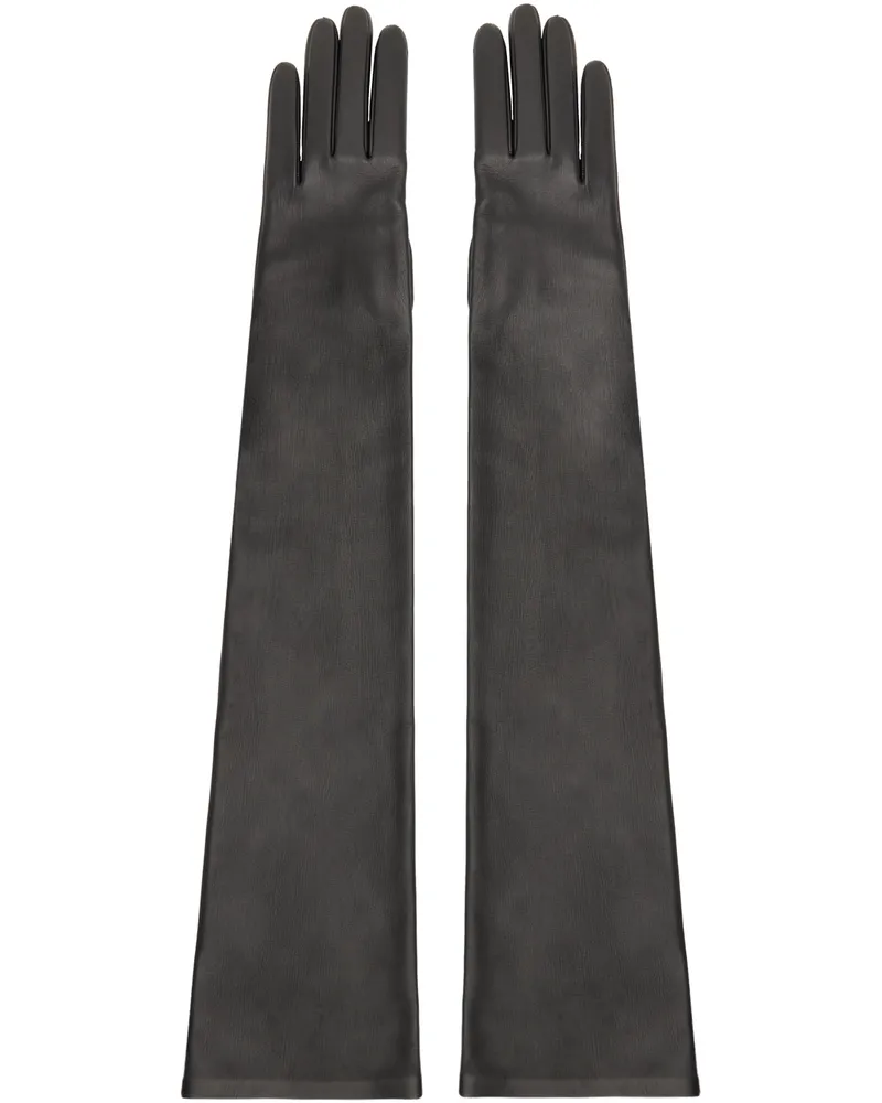 The Row Black Simon Gloves Black