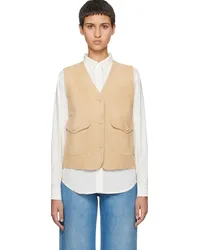 Nothing Written Beige Loi Leather Vest Light