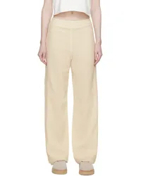 Missing You Already Off-White Relaxed-Fit Lounge Pants Cream