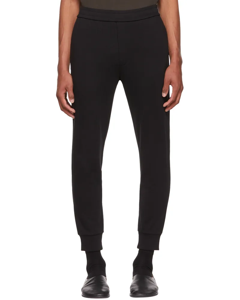 The Row SSENSE Exclusive Black Edgar Lounge Pants Black