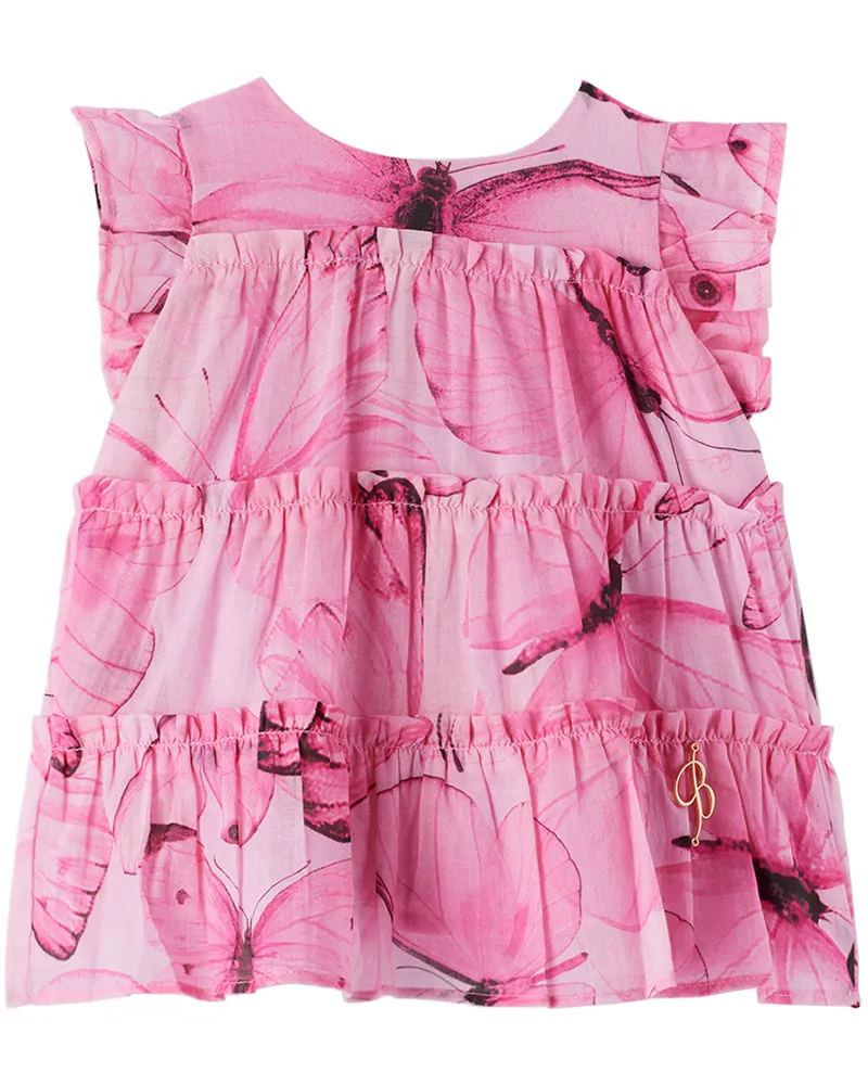 Blumarine Baby Pink Tiered Dress Q9214