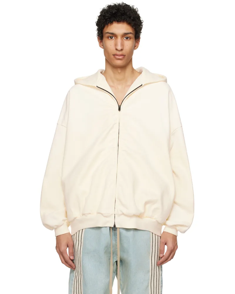 Fear of God Off-White Full Zip Hoodie Cream