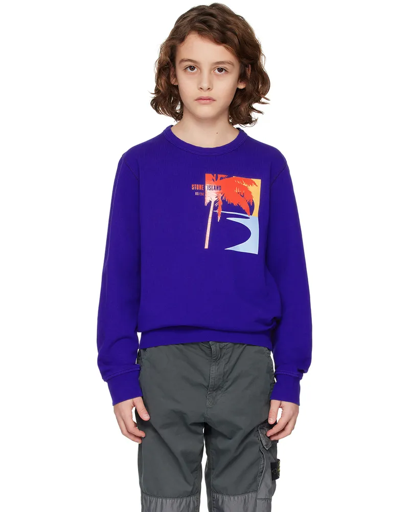 Stone Island Kids Blue 63058 Sweatshirt V0022