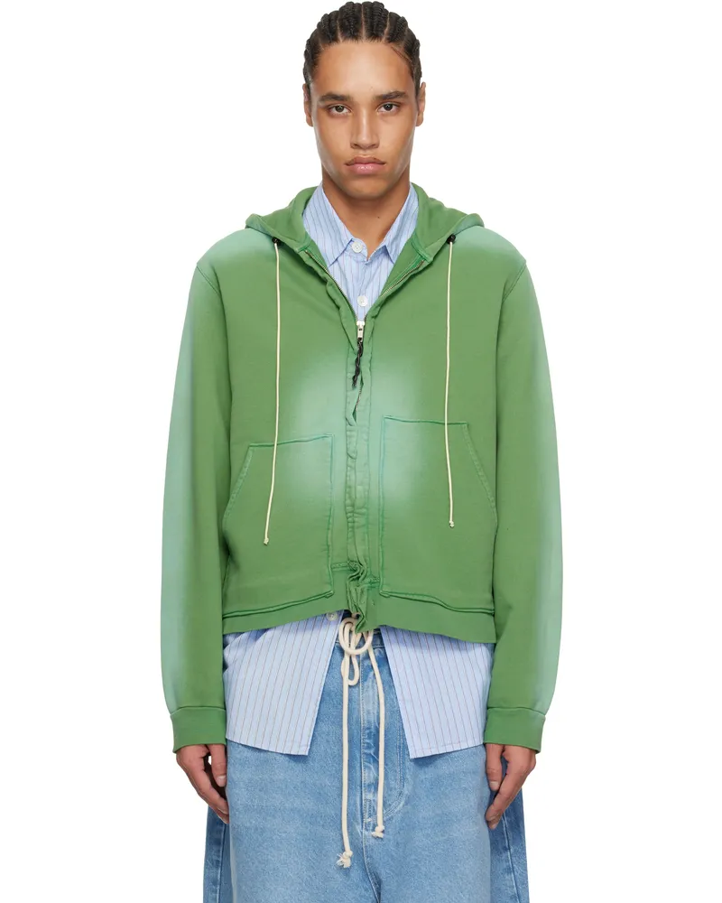 Camiel Fortgens Green Fitted Zip Hoodie Green