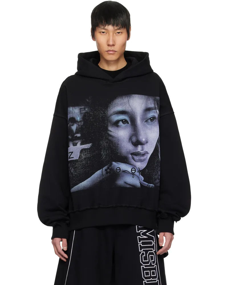 MISBHV Black Maciej Kość Edition Exposed Seam Hoodie Black