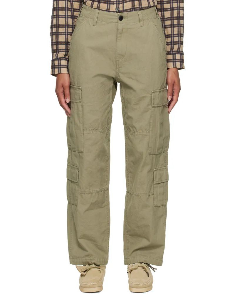 Stüssy Khaki Surplus Cargo Pants Olive