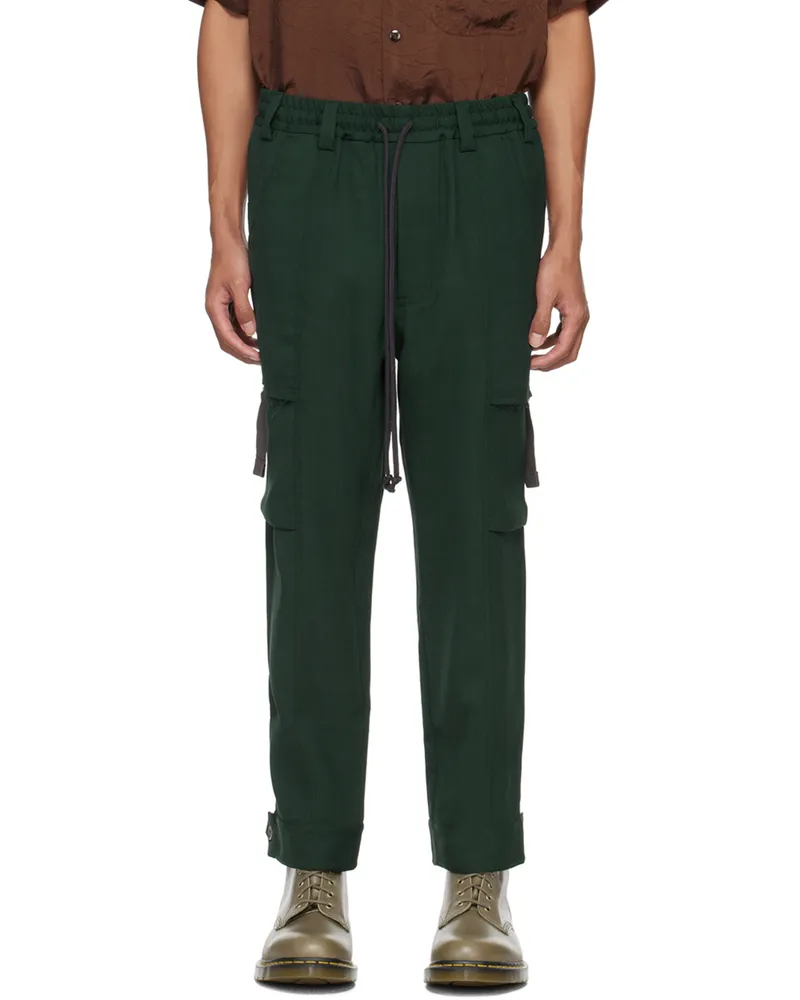 Song For The Mute Green Tabbed Cargo Pants Green