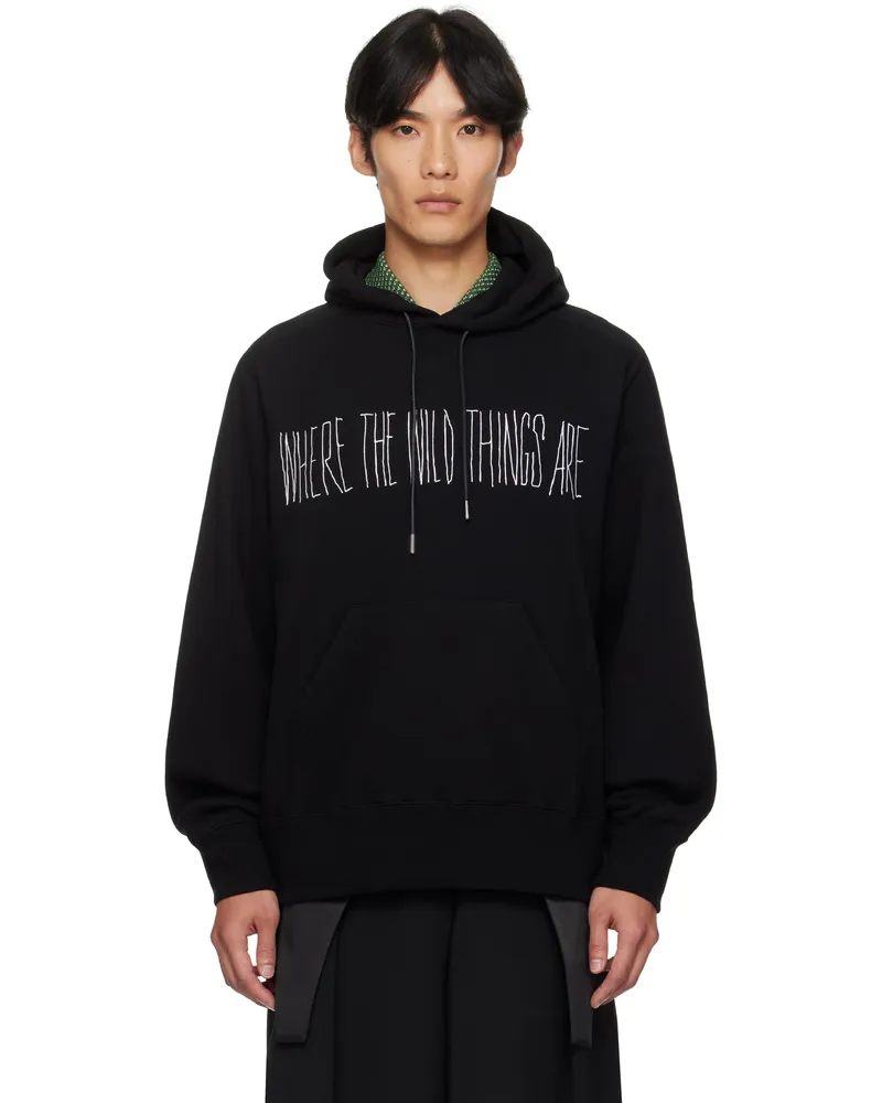 Sacai Black 'Where The Wild Things Are' Cotton Hoodie 001