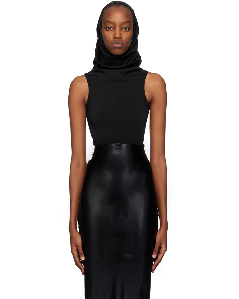 Alaïa Black Hooded Bodysuit 995